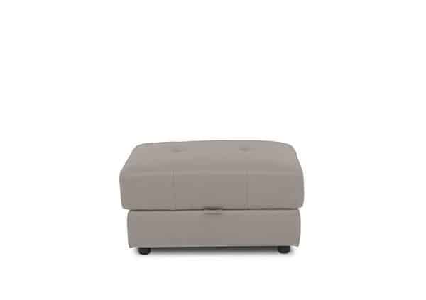 Boutique Goliath Leather Storage Footstool  Lead Grey | Bed Sava