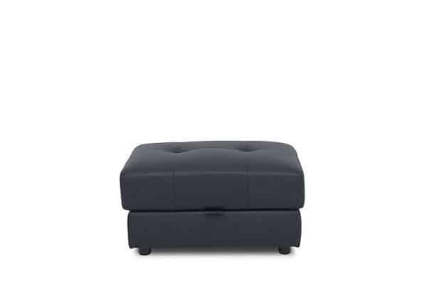 Boutique Goliath Leather Storage Footstool  Navy | Bed Sava