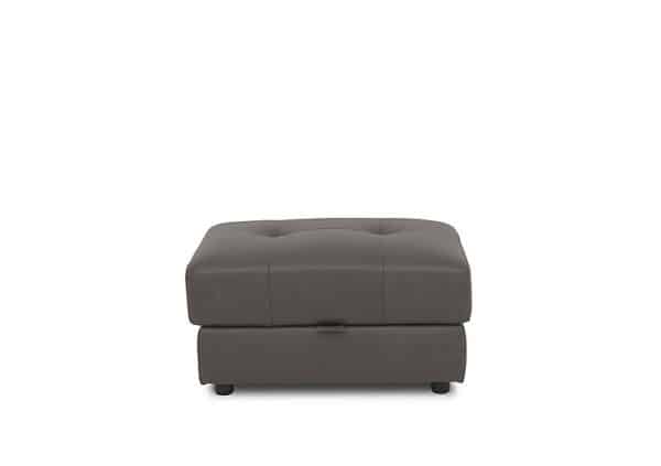 Boutique Goliath Leather Storage Footstool  Storm | Bed Sava
