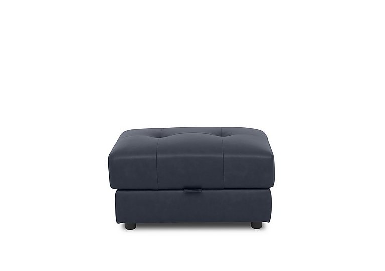 Boutique Goliath Leather Storage Footstool - Peacock