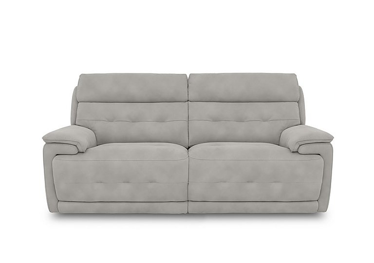 Brescia Fabric 3 Seater Sofa with Power Recliner  R18 Beige | Bed Sava