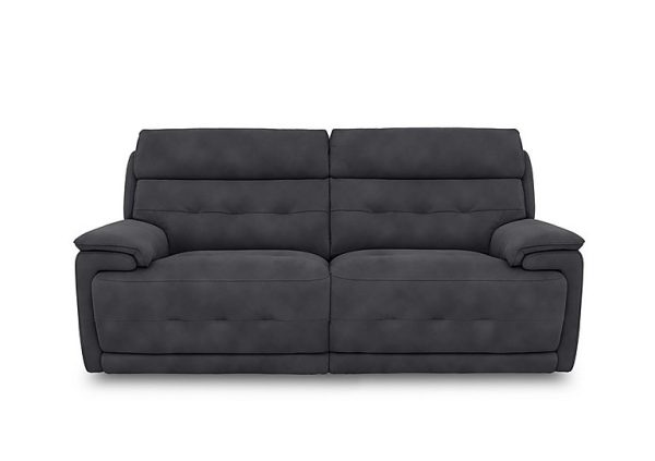 Brescia Fabric 3 Seater Sofa with Power Recliner  Charcoal | Bed Sava