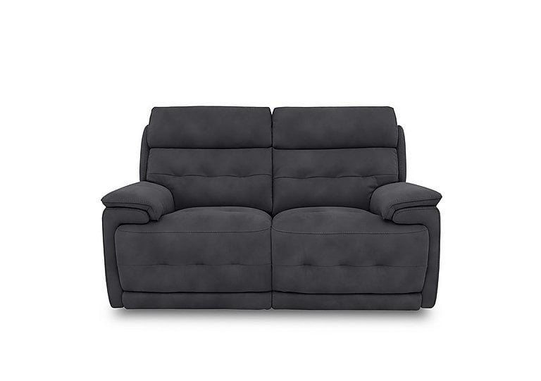 Brescia Fabric 2 Seater Sofa with Power Recliner - Charcoal
