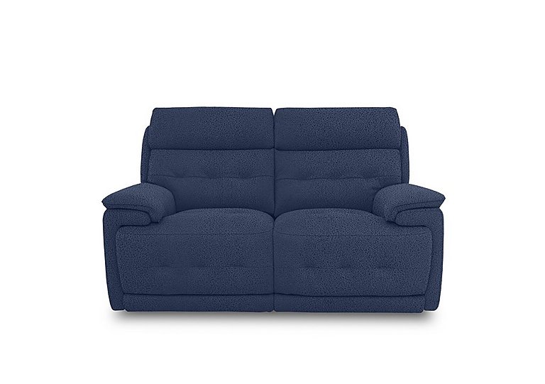 Brescia Fabric 2 Seater Sofa with Power Recliner - Blue