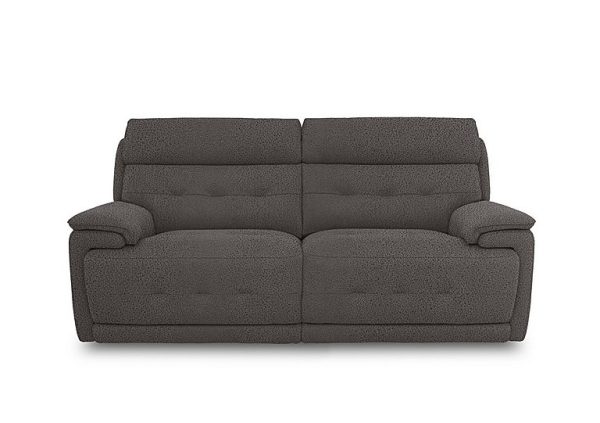 Brescia Fabric 3 Seater Sofa  Dark Grey | Bed Sava