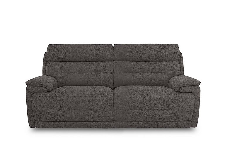 Brescia Fabric 3 Seater Sofa with Power Recliner - Dark Grey