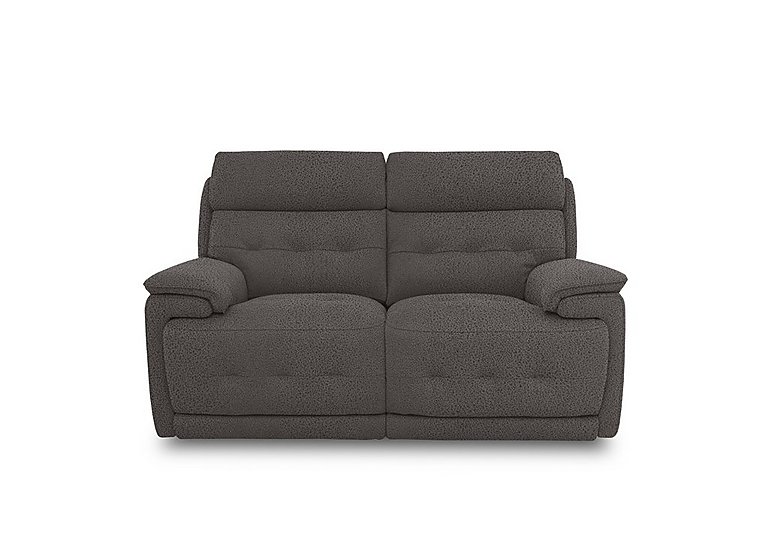 Brescia Fabric 2 Seater Sofa with Power Recliner - Dark Grey