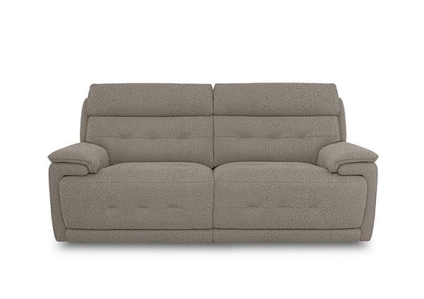 Brescia Fabric 3 Seater Sofa  Silver | Bed Sava