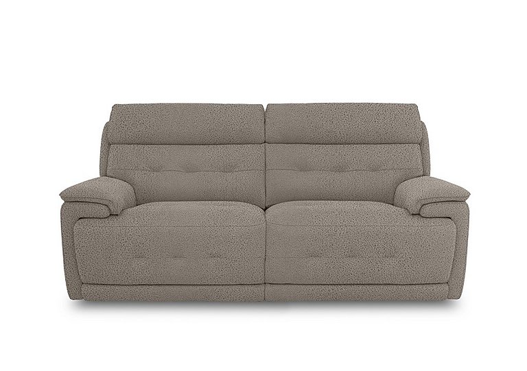 Brescia Fabric 3 Seater Sofa - Silver