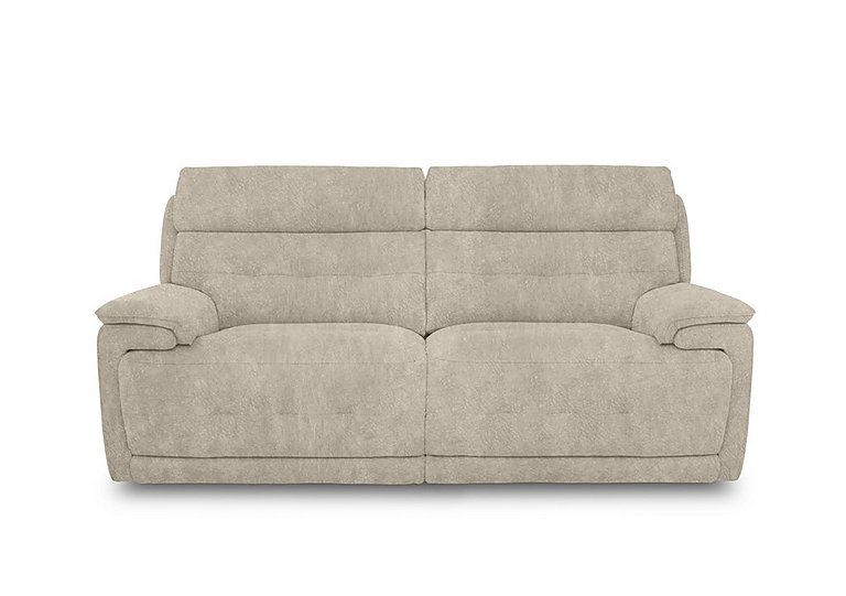 Brescia Fabric 3 Seater Sofa with Power Recliner - Cream