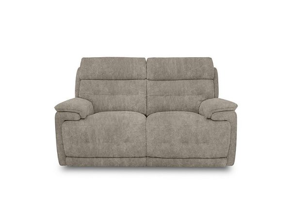 Brescia Fabric 2 Seater Sofa with Power Recliner  Mink | Bed Sava