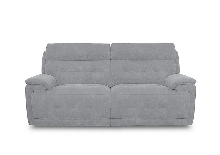 Brescia Fabric 3 Seater Sofa with Power Recliner - Bluish Grey