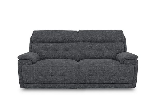 Brescia Fabric 3 Seater Sofa with Power Recliner  Gun Metal | Bed Sava