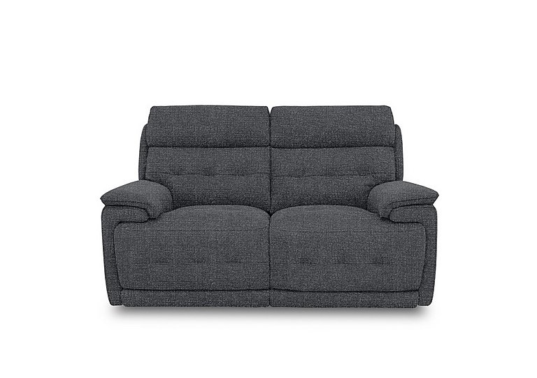 Brescia Fabric 2 Seater Sofa with Power Recliner - Gun Metal
