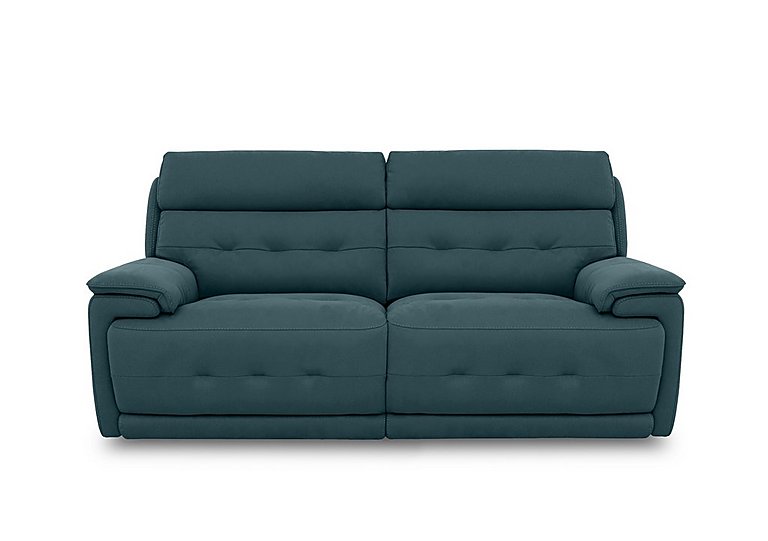 Brescia Fabric 3 Seater Sofa with Power Recliner  Peacock | Bed Sava