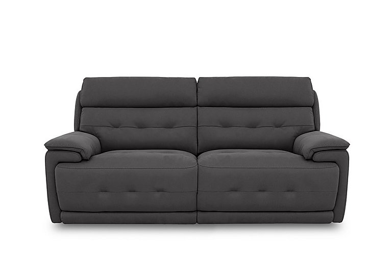Brescia Fabric 3 Seater Sofa with Power Recliner - Anthracite