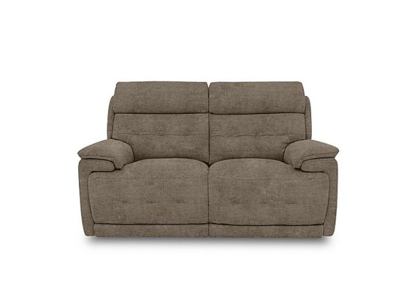 Brescia Fabric 2 Seater Sofa with Power Recliner  R120 Light Khaki | Bed Sava