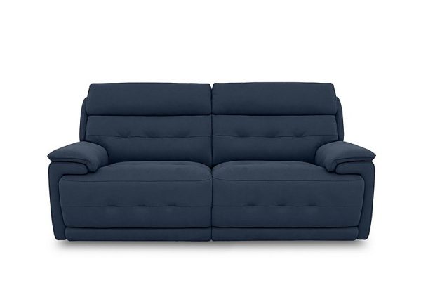 Brescia Fabric 3 Seater Sofa with Power Recliner  Lake Green | Bed Sava