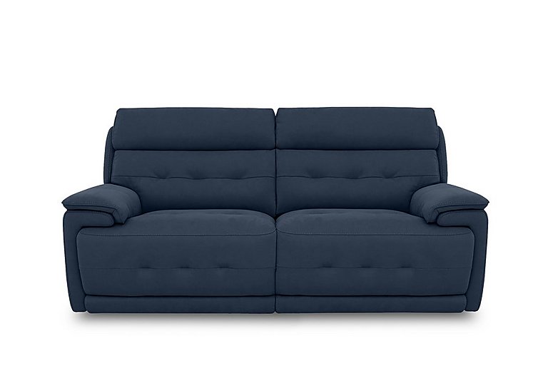 Brescia Fabric 3 Seater Sofa with Power Recliner  Lake Green | Bed Sava