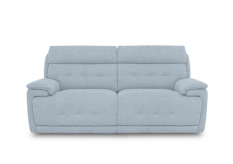 Brescia Fabric 3 Seater Sofa with Power Recliner - Baby Blue