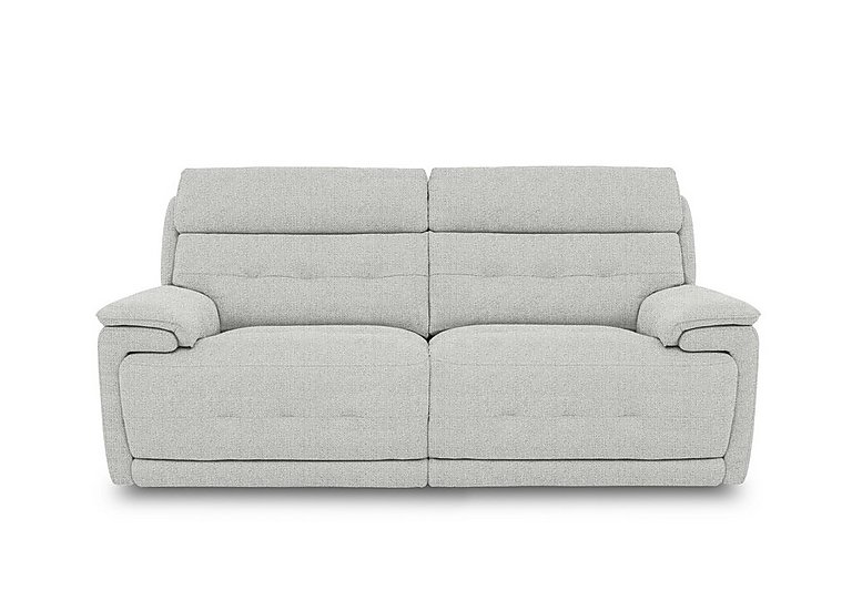 Brescia Fabric 3 Seater Sofa with Power Recliner  Oyster | Bed Sava