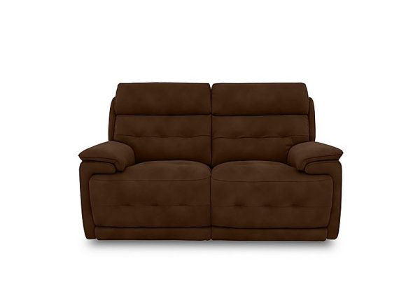 Brescia Fabric 2 Seater Sofa with Power Recliner  R06 Caramel | Bed Sava
