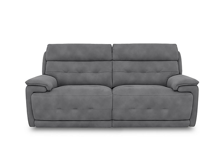 Brescia Fabric 3 Seater Sofa with Power Recliner - Dove