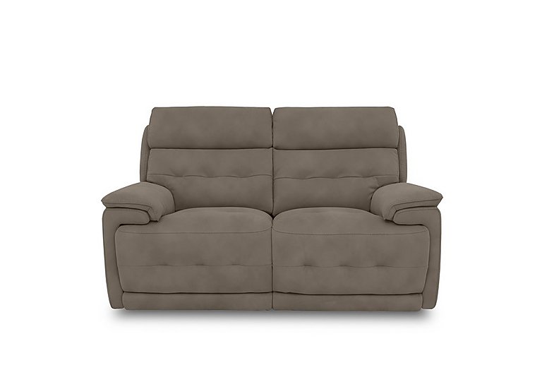 Brescia Fabric 2 Seater Sofa with Power Recliner - Khaki
