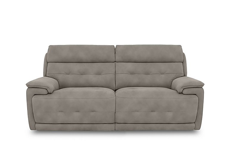 Brescia Fabric 3 Seater Sofa with Power Recliner  Marble | Bed Sava