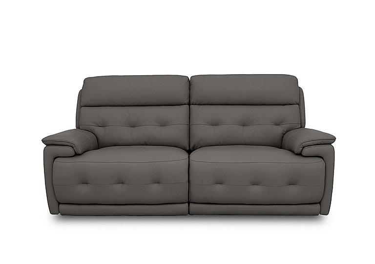 Brescia BV Leather 3 Seater Power Recliner Sofa with Power Headrests - BV Elephant