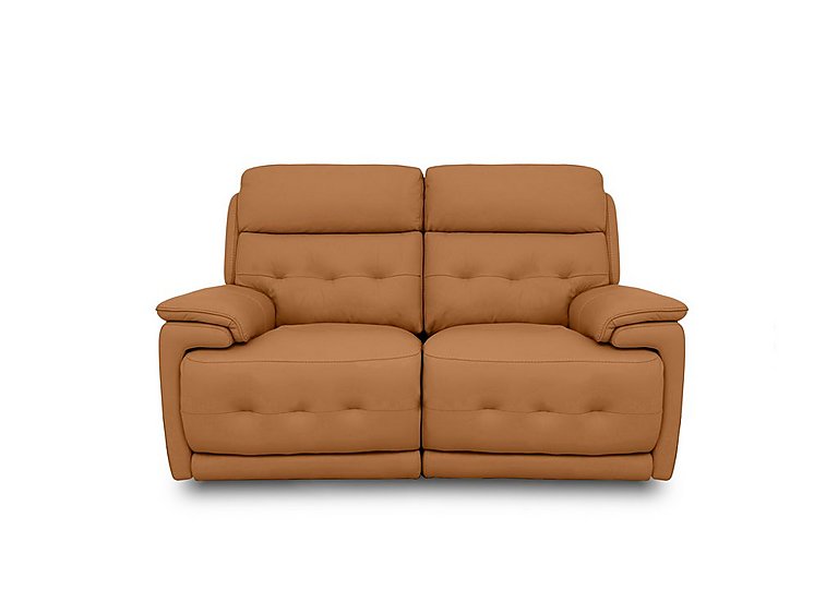 Brescia BV Leather 2 Seater Power Recliner Sofa with Power Headrests - BV Honey Yellow