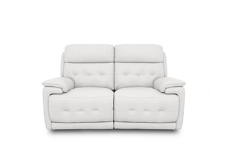 Brescia BV Leather 2 Seater Power Recliner Sofa with Power Headrests - BV Star White