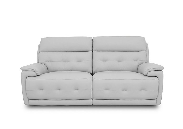 Brescia NC Leather 3 Seater Power Recliner Sofa with Power Headrests - Grey