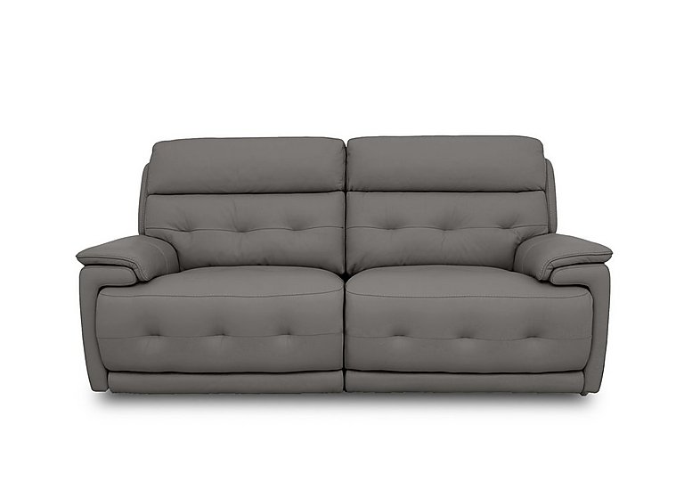 Brescia NC Leather 3 Seater Power Recliner Sofa with Power Headrests - NC Elephant