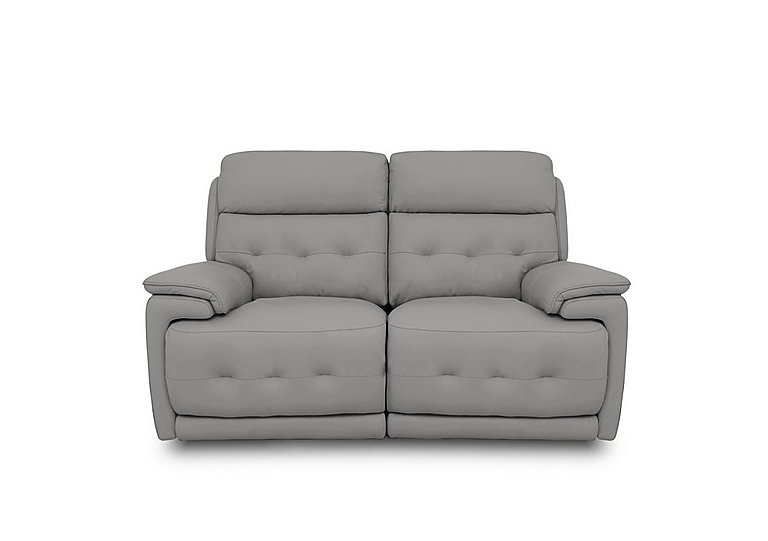 Brescia NC Leather 2 Seater Power Recliner Sofa with Power Headrests - Sleet