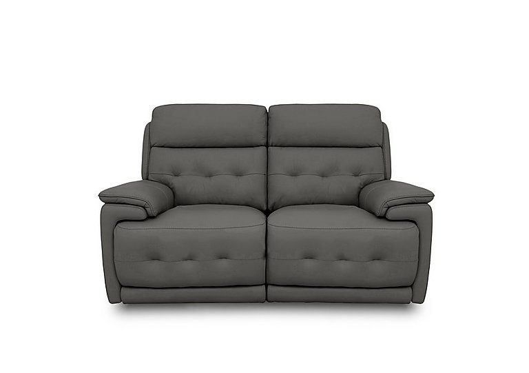 Brescia NC Leather 2 Seater Power Recliner Sofa with Power Headrests - Charcoal Grey
