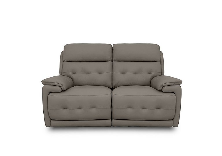 Brescia Leather 2 Seater Power Recliner Sofa with Power Headrests - Elephant