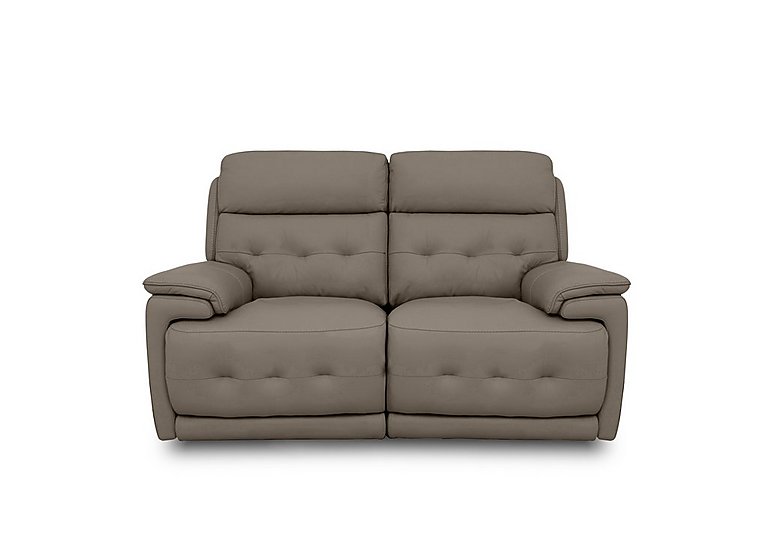 Brescia Leather 2 Seater Power Recliner Sofa with Power Headrests - Bark