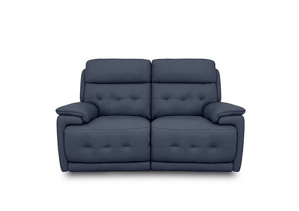 Brescia Leather 2 Seater Power Recliner Sofa with Power Headrests  Ocean | Bed Sava