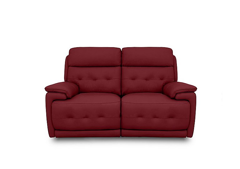 Brescia BV Leather 2 Seater Sofa with Power Recliner - Pure Red