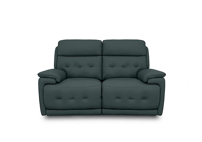 Brescia BV Leather 2 Seater Sofa with Power Recliner - BV Lake Green