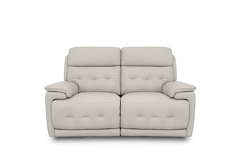 Brescia BV Leather 2 Seater Sofa with Power Recliner - Frost