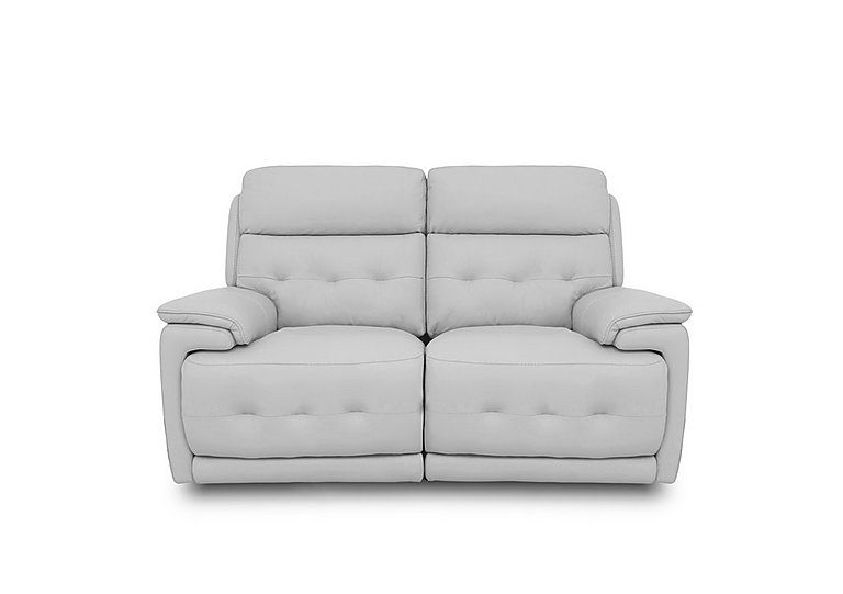 Brescia NC Leather 2 Seater Sofa with Power Recliner - Grey