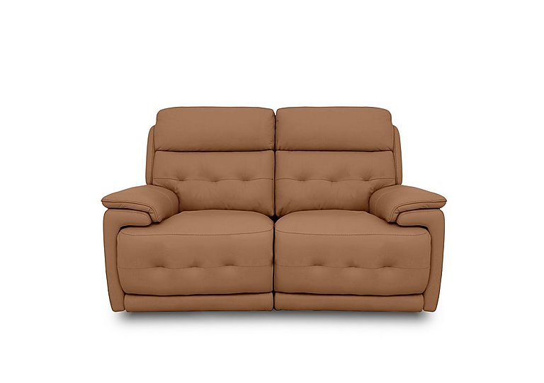 Brescia NC Leather 2 Seater Sofa with Power Recliner - Pecan Brown