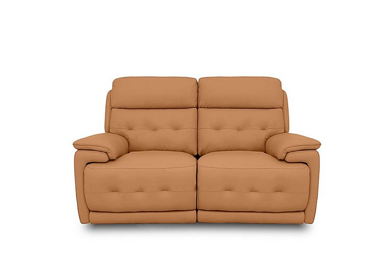 Brescia NC Leather 2 Seater Sofa with Power Recliner - NC Honey Yellow