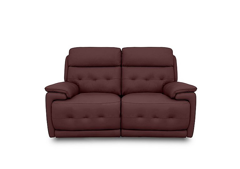 Brescia NC Leather 2 Seater Sofa with Power Recliner - NC Deep Red