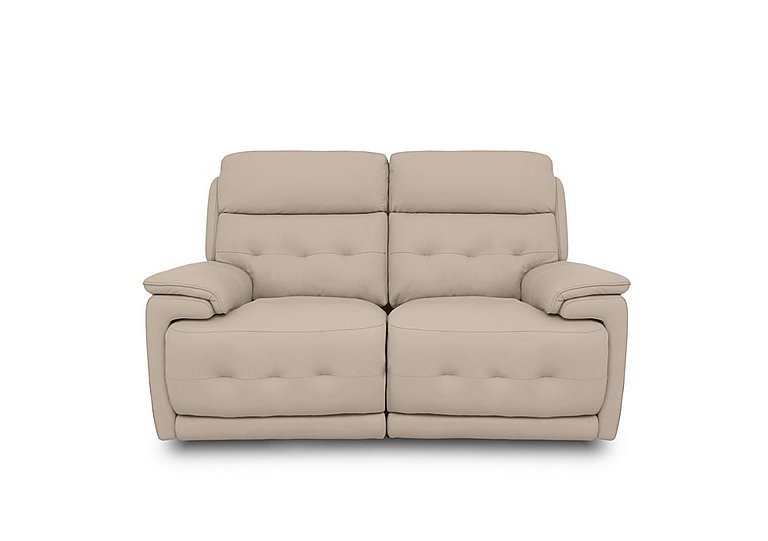 Brescia NC Leather 2 Seater Sofa with Power Recliner - NC Pebble