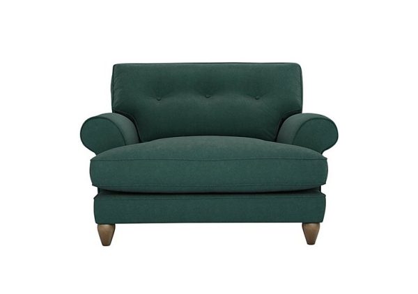 The Lounge Co  Bronwyn Fabric Classic Back Snuggler  Curly Kale | Bed Sava