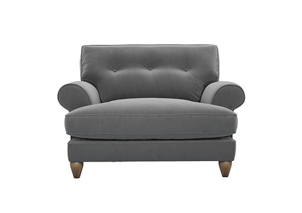 The Lounge Co  Bronwyn Fabric Classic Back Snuggler  Koala Cub with Washed Oak Feet | Bed Sava