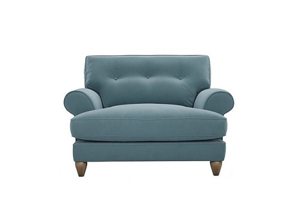 The Lounge Co  Bronwyn Fabric Classic Back Snuggler  Shallow Puddle | Bed Sava